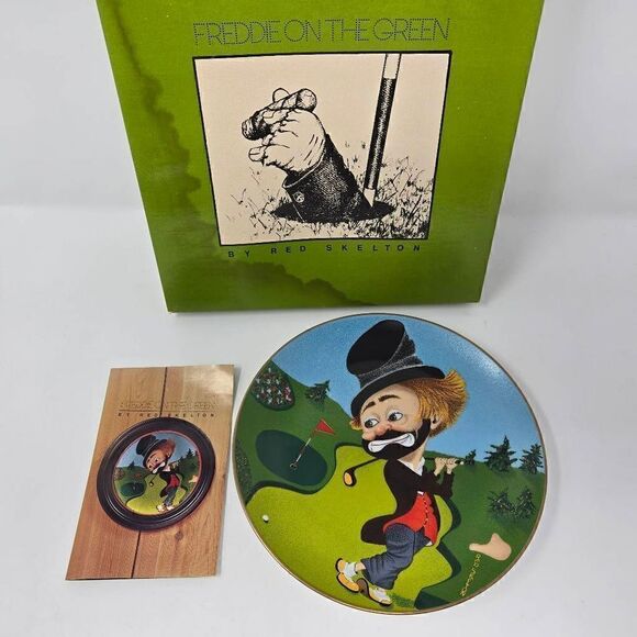 RED SKELTON COLLECTION COLLECTOR PLATE FREDDIE ON THE GREEN 1578/10000 IN BOX - Picture 1 of 5